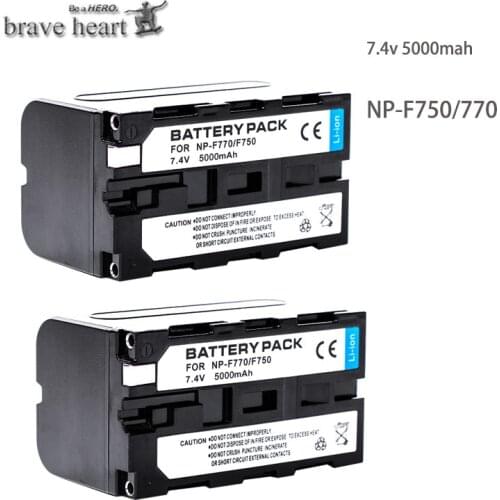 4x bateria NP-F770 NP-F750 NP F770 np f750 NPF770 750 Batteries for Sony Sony NP-F750 NP-F770 Camcorder LED Video Light D&F