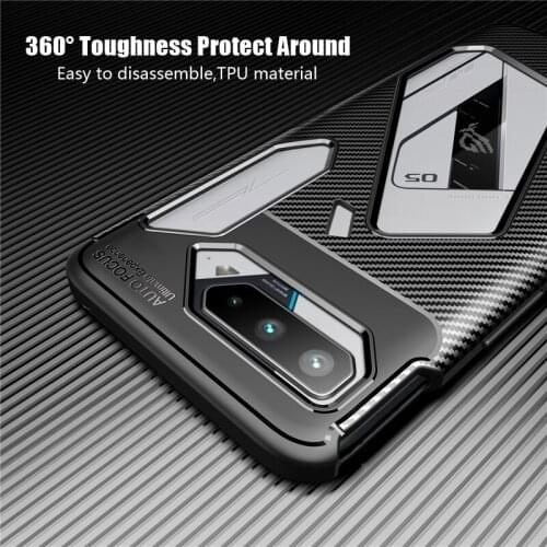 For Cover Asus ROG Phone 5 Case Shockproof Bumper Soft Rubber TPU Matte Back Phone Cover For Asus ROG Phone 5 Pro Ultimate Case