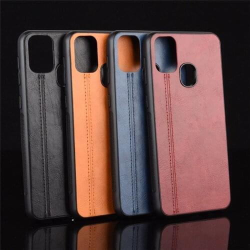 50pcs/lot PU Leather lines Phone Case For Samsung Galaxy A11 A21S A31 A51 A71 M21 M30S M11 M31 A41 A11 A21 A01 Back Cover
