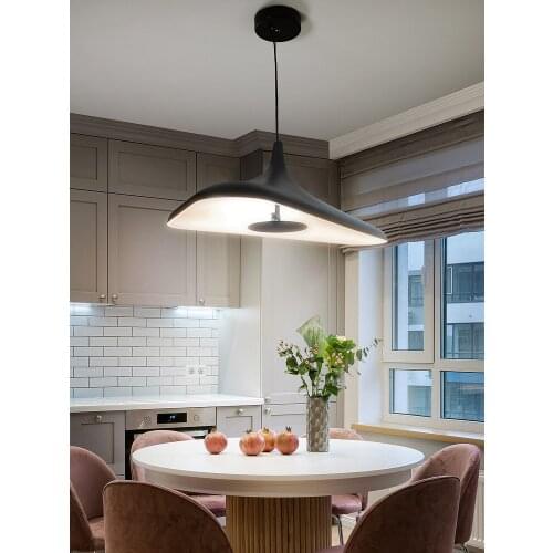 Irregular Design Black Chandelier Post Modern Minimalist Restaurant Lamp Bar Counter Exhibition Hall Nordic Art White Lighting