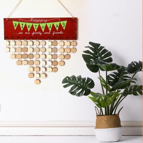 Wooden Listing Family and Friends Birthday Celebration Wedding Blessing Calendar Wooden DIY Calendar Commemorative Ornaments