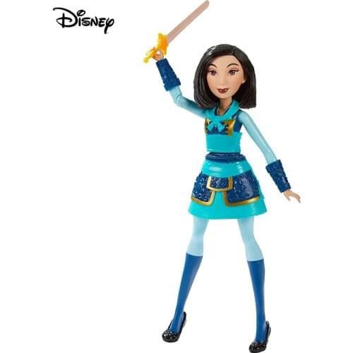 Disney Princess Series Warrior Moves Mulan Action Figure Model Doll Original Character Collectible Mulan Doll Toy for Girl E8628