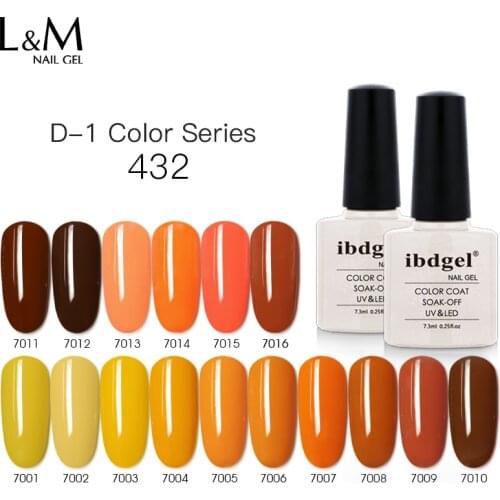 Ibdgel 3pcs set New 7.3ml D-1Color series full color high quality nail gel polish hot sale UV soak off art glue long lasting