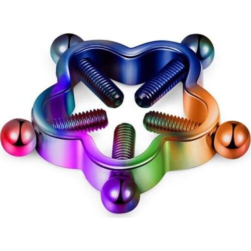 Breast Ring Adjustable Nipple Clip Stainless Steel Plum Blossom Flirting Alternative Adult ProductsFor Man And Women Sexy Toys