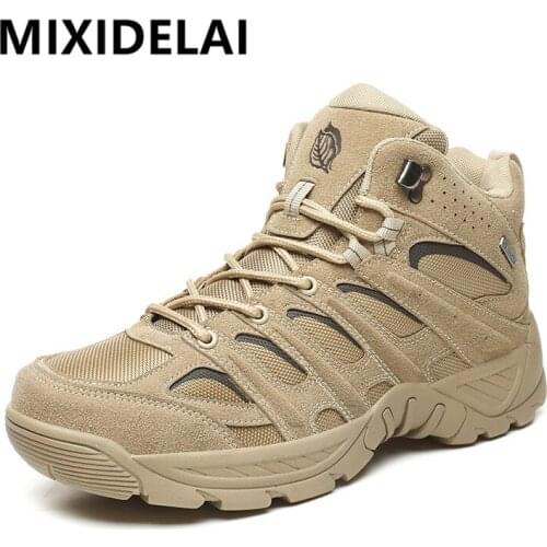 Fashion Men Boots Tactical Military Combat Boots Outdoor Hiking Boots Autumn Shoes Light Non-slip Men Desert Boots Ankle Boots