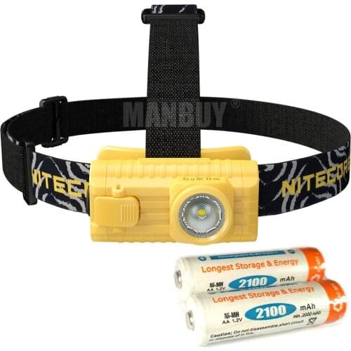NITECORE HA23ex Headlamp + 2x 2100mAh Rechargeable Batteries Intrinsically Safe LED work Headlight Intrinsically Safe Protection