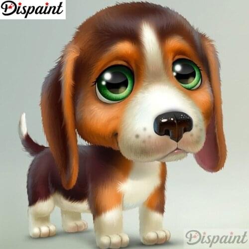 Dispaint Full Square/Round Drill 5D DIY Diamond Painting "Animal dog" Embroidery Cross Stitch 3D Home Decor A10751