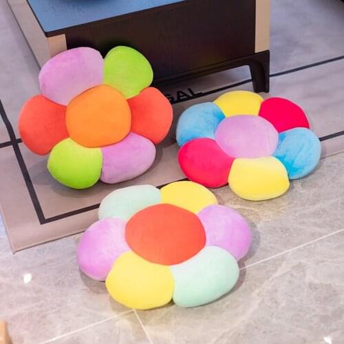 New 45CM Colorful flowers Pillow Soft Flower Stuffed Doll Colorful Plush Toy Sofa Cushion Gift Home Decoration