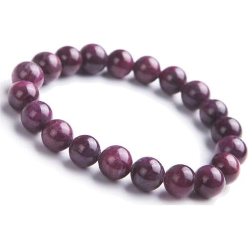 2017 New Arrival 8.5mm Genuine Red Zoisite Gems Natural Stone Round Crystal Beads Stretch Charm Bracelet Femme