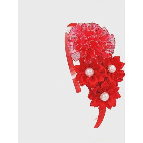 New Cute Phnom Penh Flower Pearls Flowers Kids Bands Flower Headbands Girls Cute Hair Hoop Boutique Hair Bands hair accessories