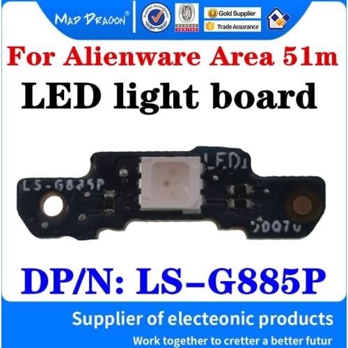 New original LED Tron Light Board Set For Dell Alienware Area 51m Laptop Hinge Tail Rear Trim TRON Light_DR Board DDQ70 LS-G885P