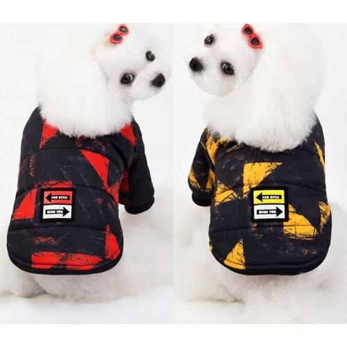Pet Autumn and Winter Clothes Thickened Warm Dog Coat Poodle and Teddy Fashion Poodle