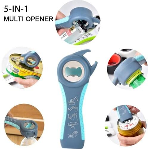 Jar Opener Bottle Opener Can Opener Corkscrew Manual Bottle Launcher Opener Kitchen Gadget Tool