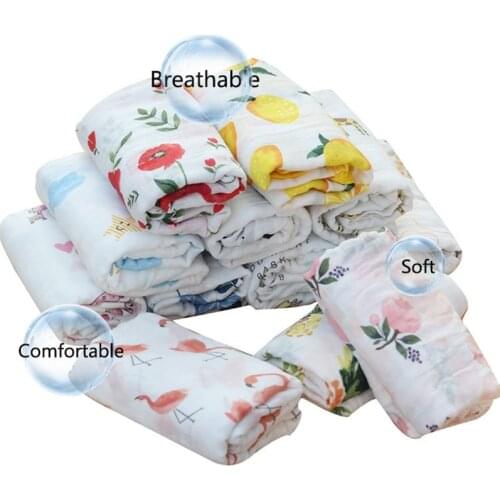 Swaddle Blanket Baby Muslin Swaddles Cotton Soft Newborn Blankets 2-Layer Bath Gauze Infant Kids Wrap Sleepsack Stroller Cover