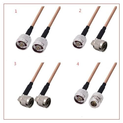 N to N Connector Female jack & male plug /right angle Pigtail Jumper RG316 Cable 50 ohm