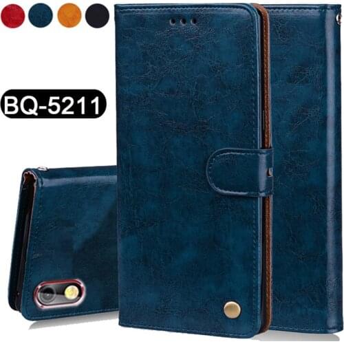 Luxury PU Leather Slip-resistant Flip Wallet Case For BQ BQ-5211 Strike(2018) Book Case 5.2" Back Cover Case W01 W01