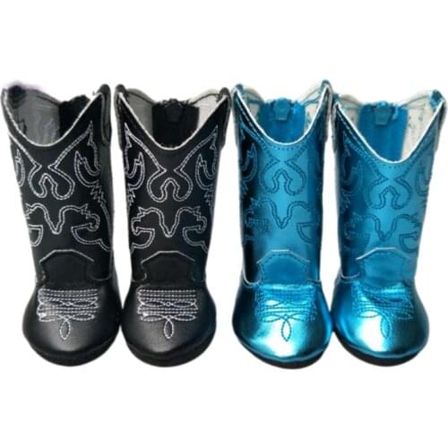 7.5CM doll shoes For 43cm reborn baby doll boots winter boots baby doll high tops 18 inch girl doll boots