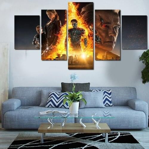Modern Promotion The Terminator 5 Desolation Livign Room Sofa Background Paintings on Canvas Wall Art for Home Decoration