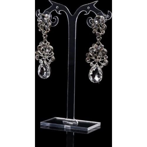 1 Set Earrings Shelf Display Rack Transparent Acrylic Showcase Jewelry Stand Holder Organizer Gifts Tree Shape Creative