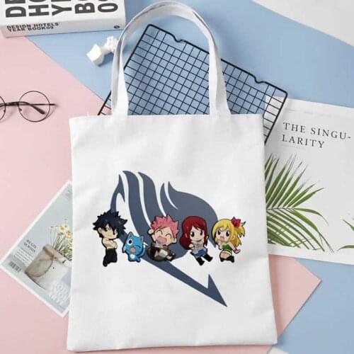 Fairy Tail shopping bag bolso jute bag tote recycle bag shopper bolsas de tela bag foldable ecobag bolsa compra sac toile