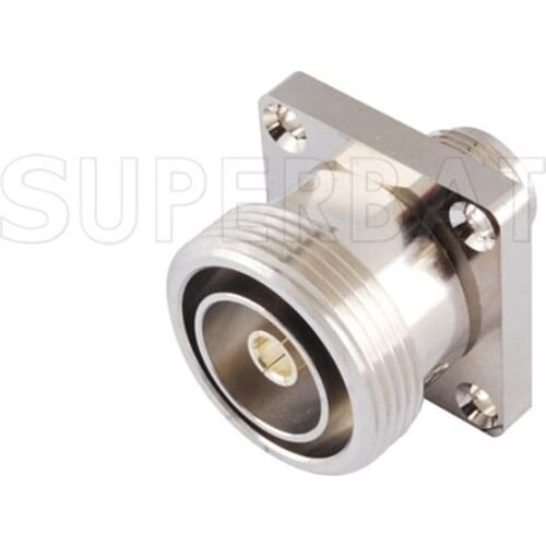 Superbat 5pcs N-7/16 DIN Adapter N Jack to 7/16 DIN Female with Flange Straight RF Coaxial Adapter