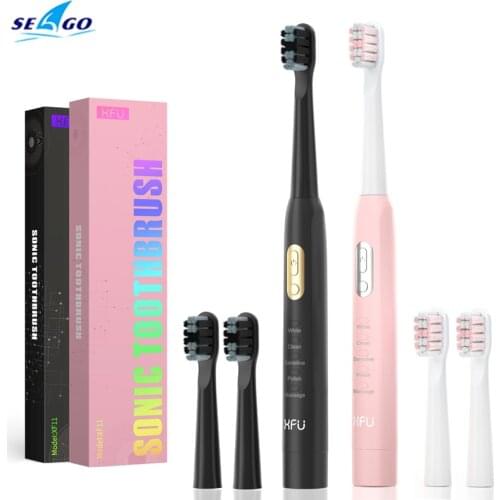 SEAGO Sonic Electric Toothbrush for Couple 40000 Strokes Vibration 5 Modes IPX7 Waterproof Whiten Teeth Deep Cleaning ToothBrush