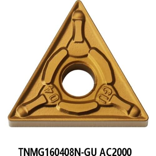 100% Original TNMG1604 TNMG160408N-GU AC2000 Carbide Inserts TNMG160408 TNMG 160408 Lathe Cutter Turning Tool 10pcs/box