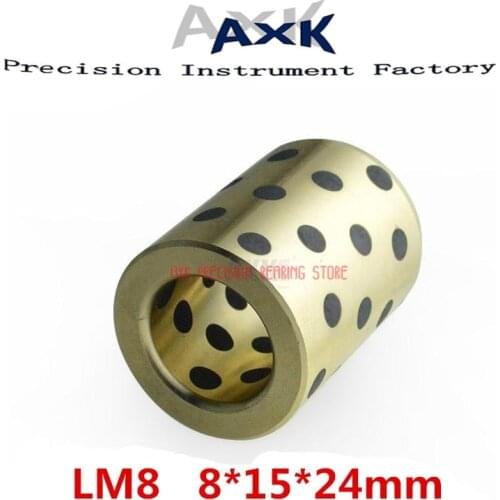 2019 Rolamentos 4pcs 8x15x24 Mm Linear Graphite Copper Set Bearing Bushing Oil Self-lubricating Jdb Free Shipping Lm8uu Lm8 8mm