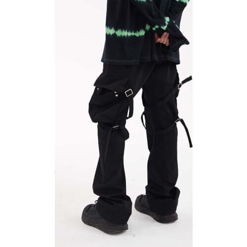 27-46 2020 Men Womens clothing Hair Stylist fashion Functional bandage pocket overalls casual Pants plus size Costumes