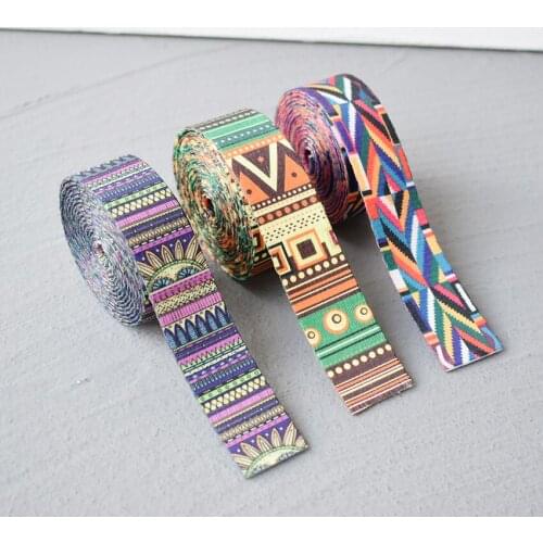 5 Yards Width 20mm Multicolor Webbing Printed Ribbon Luggage Belt Strap Rope Dog Pet Collar Leash Harnes 20-YHZD