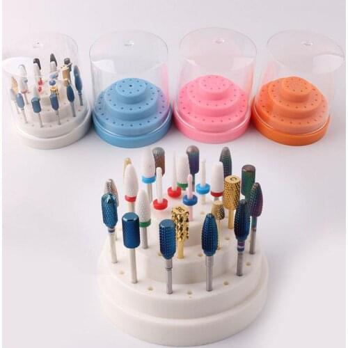 50% Hot Sale Portable 48 Hole Nail Art Drill Bit Box Grinding Head Display Storage Rack Stand