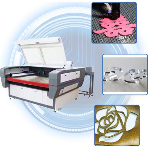 80W 100W auto feeding 3d Co2 laser cutting machine engraving for fabric rubber plywood glass acrylic cnc laser cutting machine