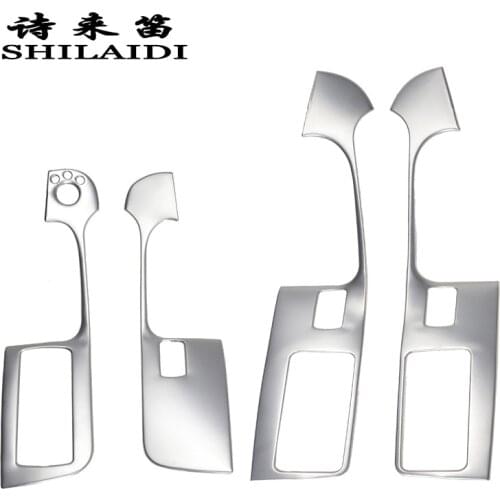 Car Styling Window Lifter Control Frame Switch Decor Armrest Cover Stickers Trim For Audi A6 C5 C6 Interior Auto Accessories LHD