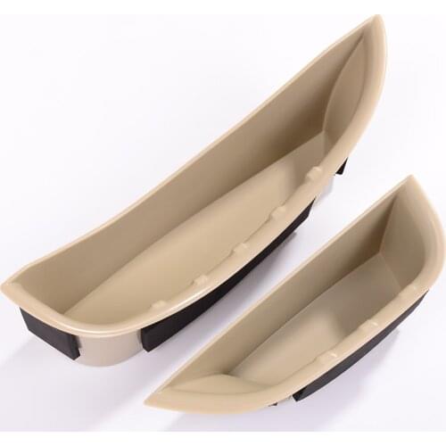 Beige For Mercedes Benz C-Class W205 GLC Class X253 2015-2019 Car Door Handle Storage Box Tray Accessories For Left Hand Drive