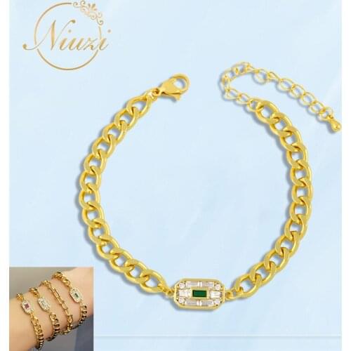 Creative Zircon Bracelets For Women Delicate Clip Shape Chained Bracelets Luxury Party Wedding Female Accessories Paired Things