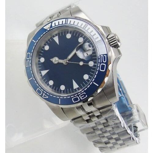 BLIGER NEW Arrival 40mm Automatic Men Watch Blue Dial Jubilee Strap MIYOTA Movement Sapphire Glass