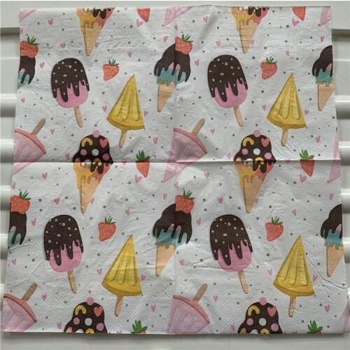 Decoupage wedding servilletas table napkins paper elegant tissue cute colorful yumm ice cream birthday party beautiful decor 20