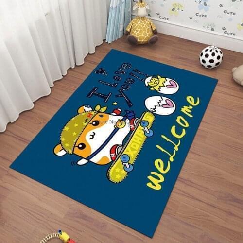 Childrens Room Cartoon Carpet Bedroom Full Room Bedside Crawling Mat Living Room Household Floor Mats Custom Floor Mats