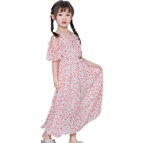 Kids Dresses For Girls Dot Pattern Girls Party Dress Kids Ruffles Kids Dress Summer Girls Clothes 6 8 10 12 14