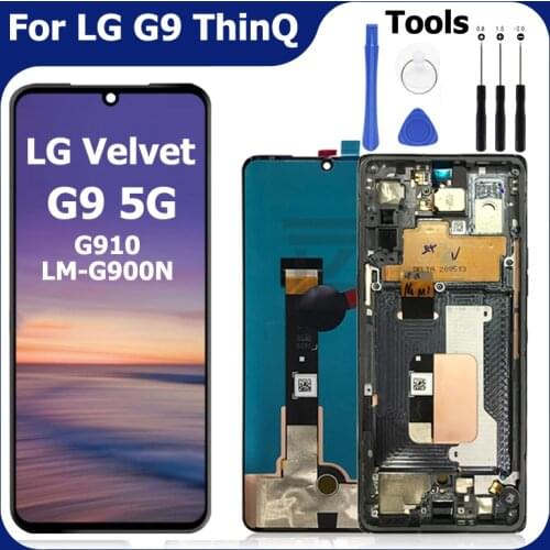 For LG Velvet G9 5G ThinQ LC Display Touch Screen Digitizer Assembly Super AMOLED Pantalla G910 LM-G900N Screen Replacement Part