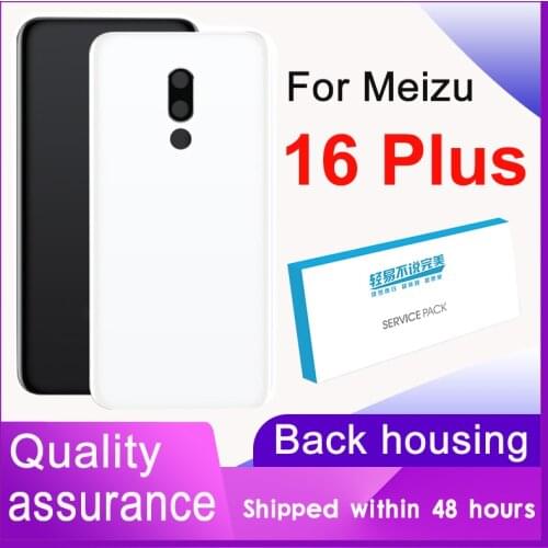 For MEIZU 16 Plus Back Cover Battery Glass With Camera Lens For Meizu 16 Plus Back Housing With Adhesive Stickers