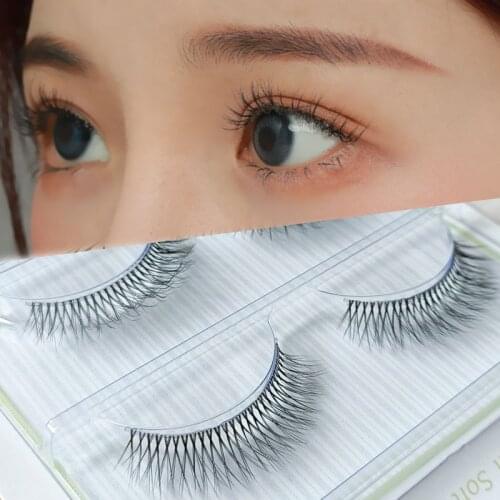 ICYCHEER 5 Pairs Natural Lower Under Bottom Fake False Eyelashes Eye Lashes Hand Made Transparent Terrier Hot