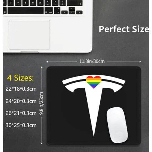 Tesla Pride Mouse Pad DIY Print Tesla Ev Car Elon Musk Elon Musk Electric Roadster Model 3 Tesla Motors