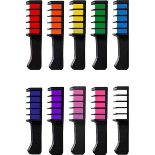 10x Color Hair Chalk for Girls Kids Birthday Gift,Temporary Bright Hair Color Chalk Comb Set for Girls Kids Birthday Party,Cospl
