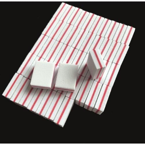 50 pcs white colour mini nail buffer block sponge block disposable nail file 100/180 mini nail buffer file manicure tool