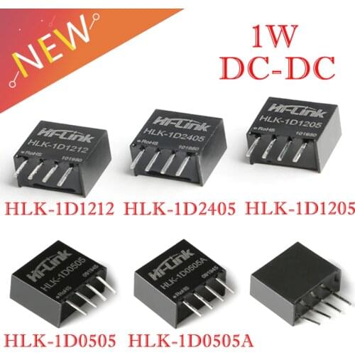 DC DC Power Supply Module DC-DC Isolated Non-regulated 5V 12V 24V to 5V 1W DC to DC SIP HLK-1D1205 1D2405 1D1212 1D0505 1D0505A