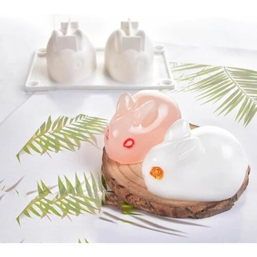 Cartoon Rabbit Epoxy Mold Diy 3d Stitching Animal Model Silicone Mousse Cake Chocolate Dessert Mold Baking Pastry Decorating