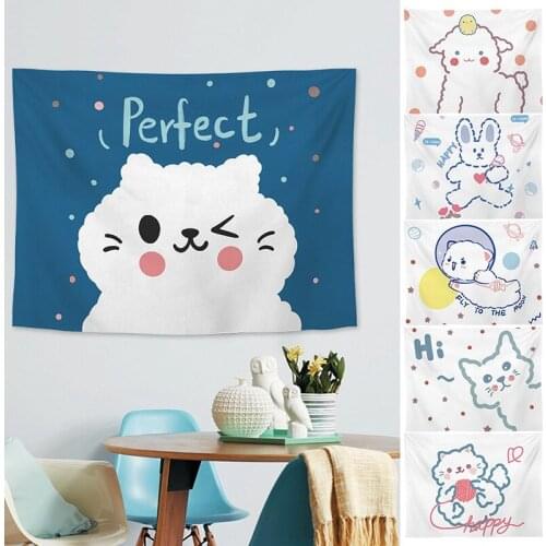 Cartoon Cute Tapestry Bedroom Background Hanging Cloth Wall Decor Tapestry Photo Props Wall Chart Bed Sheet for Bedroom Decor