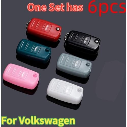 For VW Volkwagen Polo Bora Tiguan Passat Golf 6 Lavida Scirocco Soft TPU Protection Car Key Case Shell Cover Auto Accessories