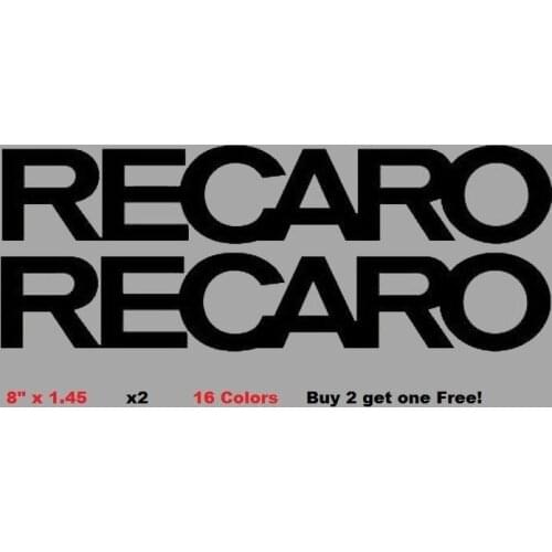 For 2Pcs Recaro Decal Stickers Set of 2 Mugen JDM Spoon Civic Accord Prelude CRX Car Styling